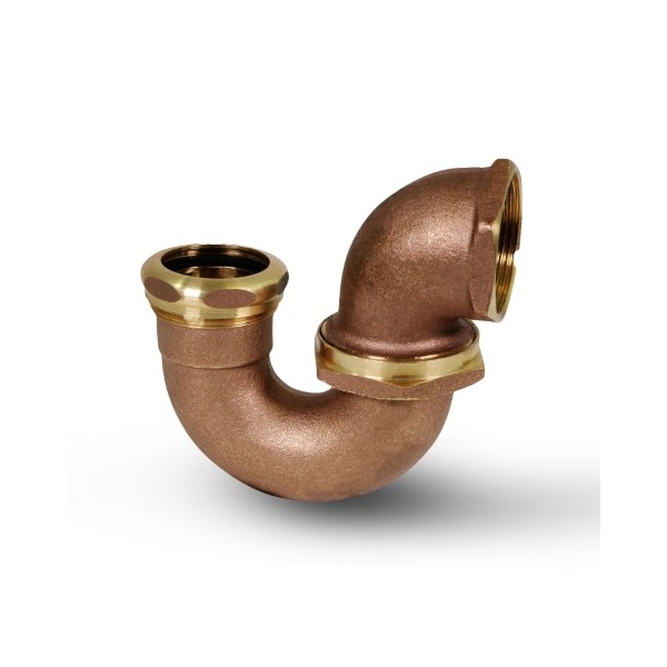 Everflow IPSx1-1/2" LA Pattern Trap for Tubular Drain Applications, Brass 1-1/2" 21315 - main